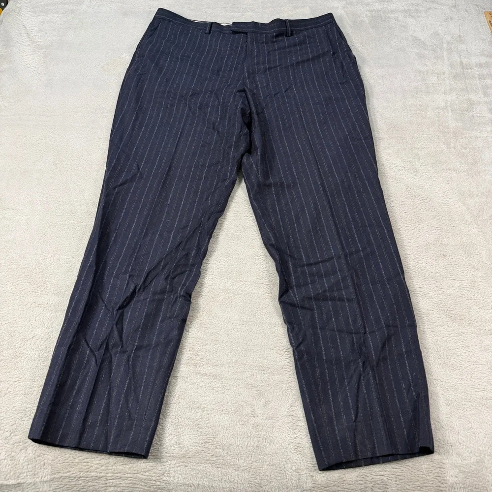 Banana Republic Heritage Collection Mens 46L Pinstripe Suit Navy Wool 38x34 Pant
